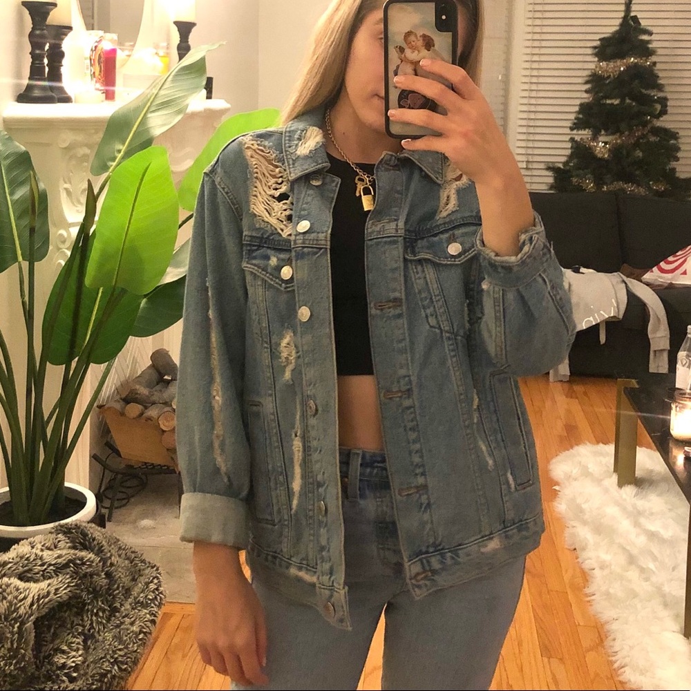 Top shop jean jacket size 2